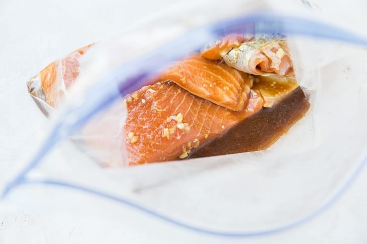 salmon in asian marinade