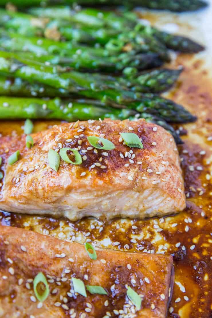 Asian Baked Salmon and Asparagus - The Roasted Root