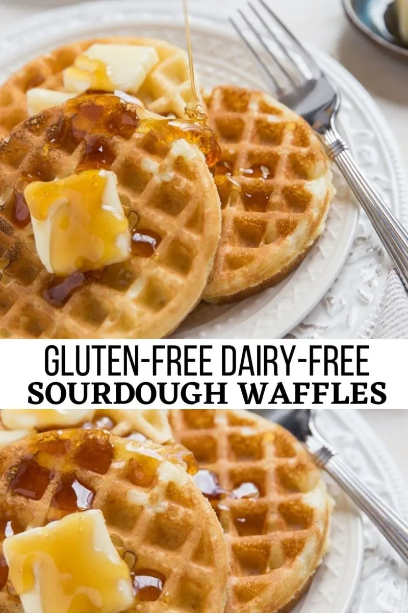 Gluten-Free Dairy-Free Sourdough Waffles - incredibly delicious waffle recipe that is light, fluffy, tangy and out of this world!