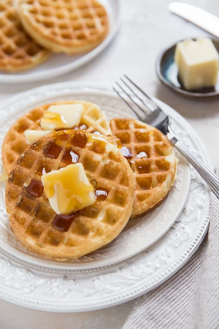 Gluten-Free Sourdough Waffles made with gluten-free sourdough discard