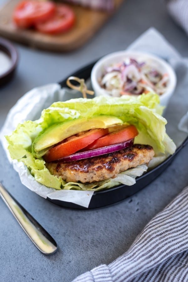 Grilled Turkey Burgers - gluten-free, paleo, keto