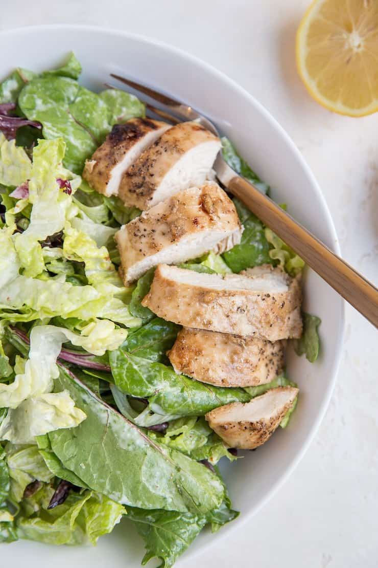 Bowl of Chicken Caesar Salad