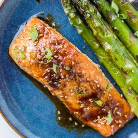 Asian Baked Salmon and Asparagus - The Roasted Root