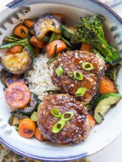 Paleo Teriyaki Turkey Meatballs made grain-free, soy-free and refined sugar-free