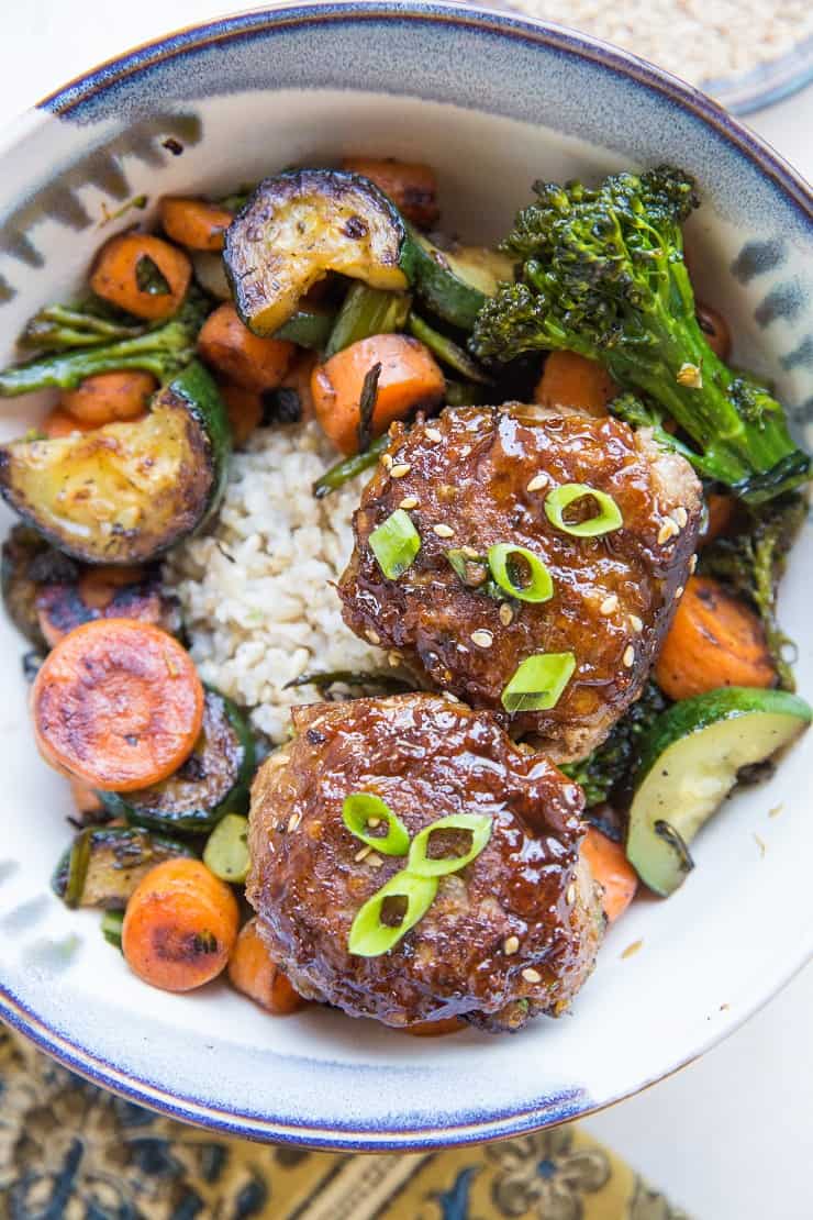 Paleo Teriyaki Turkey Meatballs made grain-free, soy-free and refined sugar-free