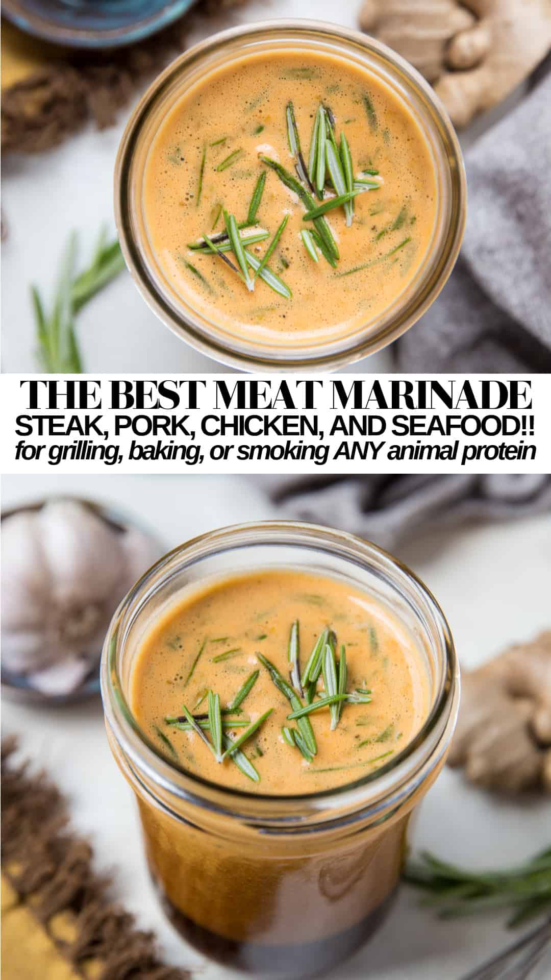 The BEST Steak Marinade - an amazing flavorful marinade for beef, pork, chicken, and/or seafood. Make it for grilling, roasting or smoking any animal protein!