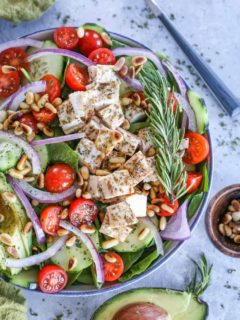 Herby Greek Spinach Salad - paleo, whole30, keto