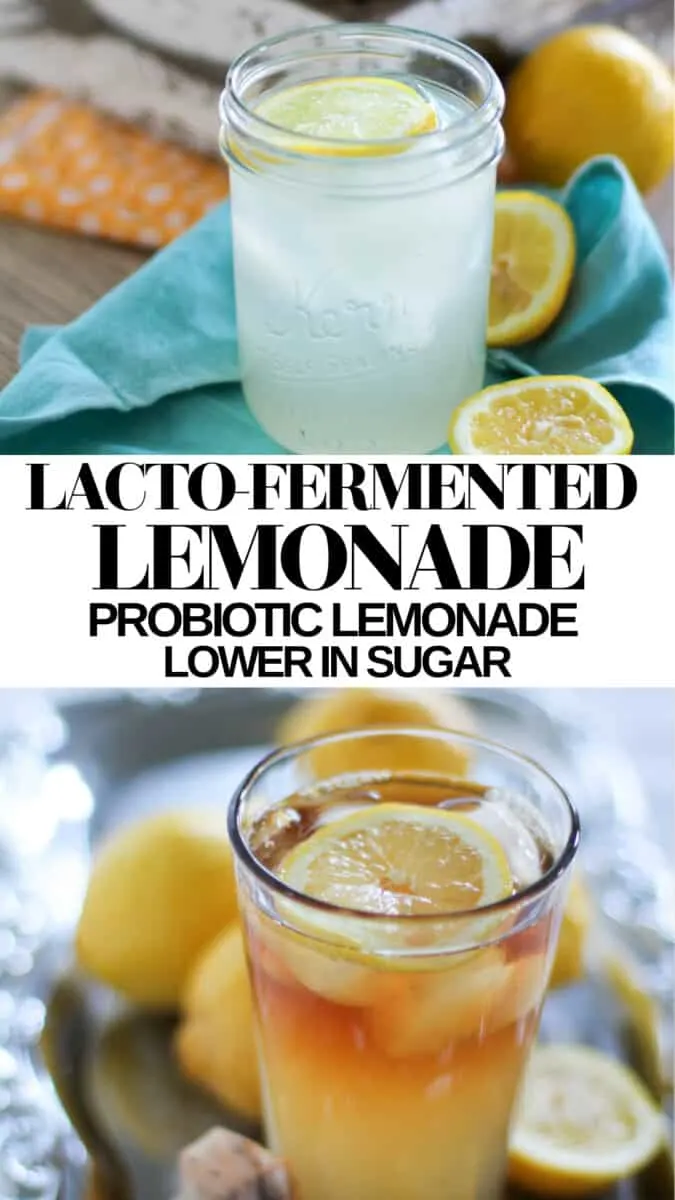 Lacto fermented Lemonade is a probiotic-rich refreshing beverage that is lower in sugar than regular lemonade! This creamy, delicious drink is fermented using whey (hence, “lacto fermented”), and is a fun and tasty project!