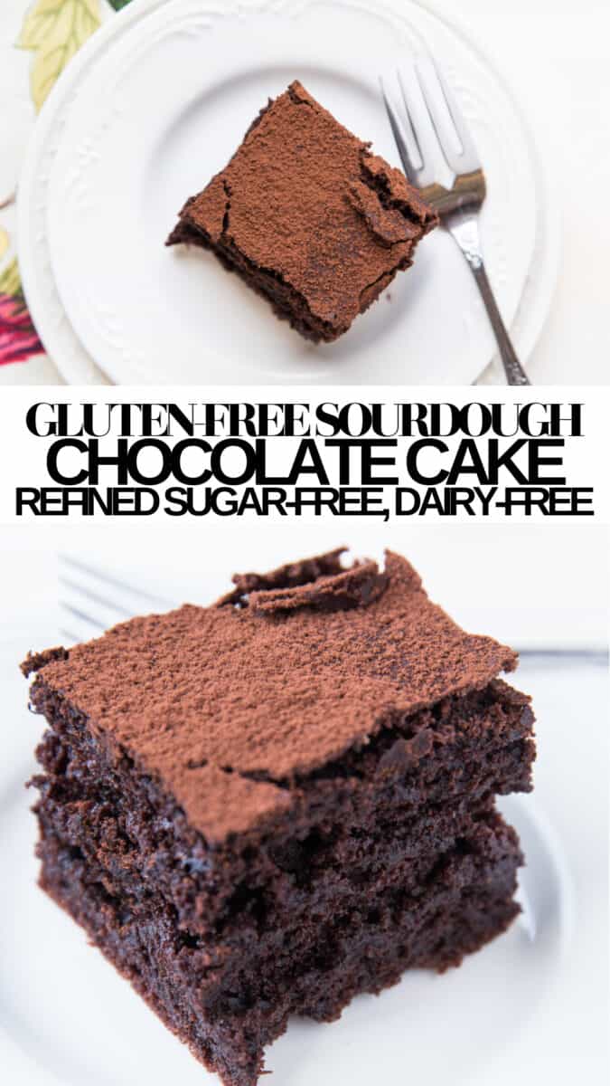 Gluten-Free Sourdough Chocolate Cake - refined sugar-free, dairy-free, crazy light and fluffy yet moist!!