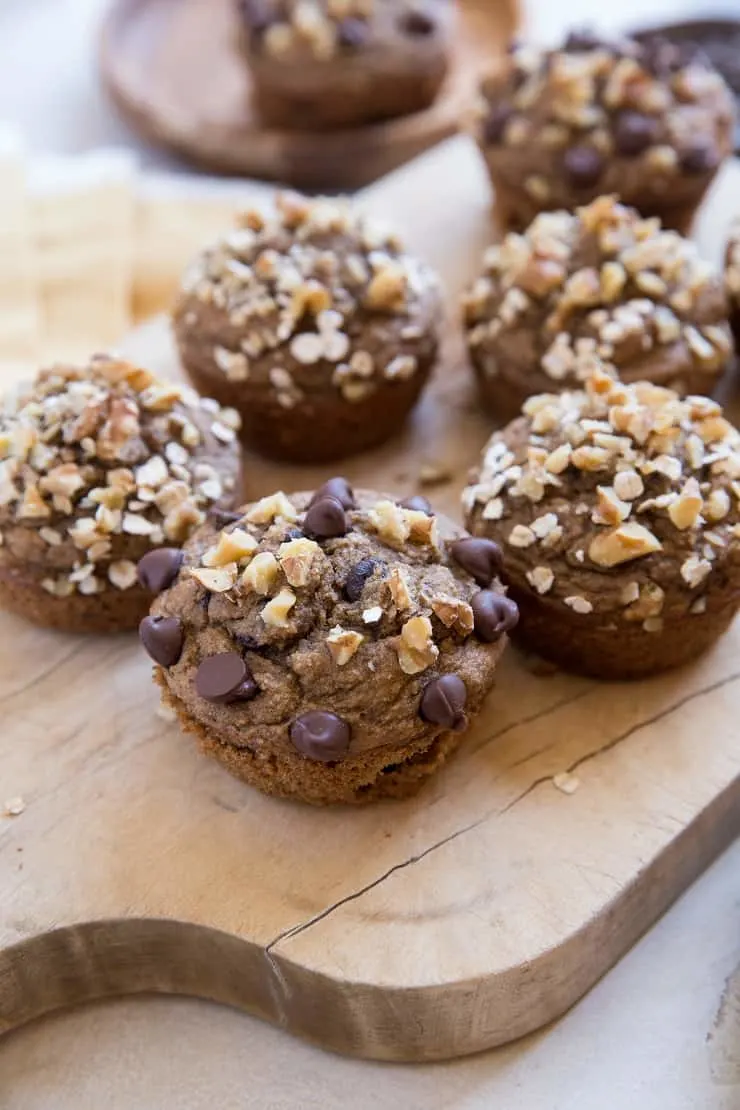 Gluten-Free Flourless Banana Nut Muffins - oil-free, dairy-free, healthy and delicious