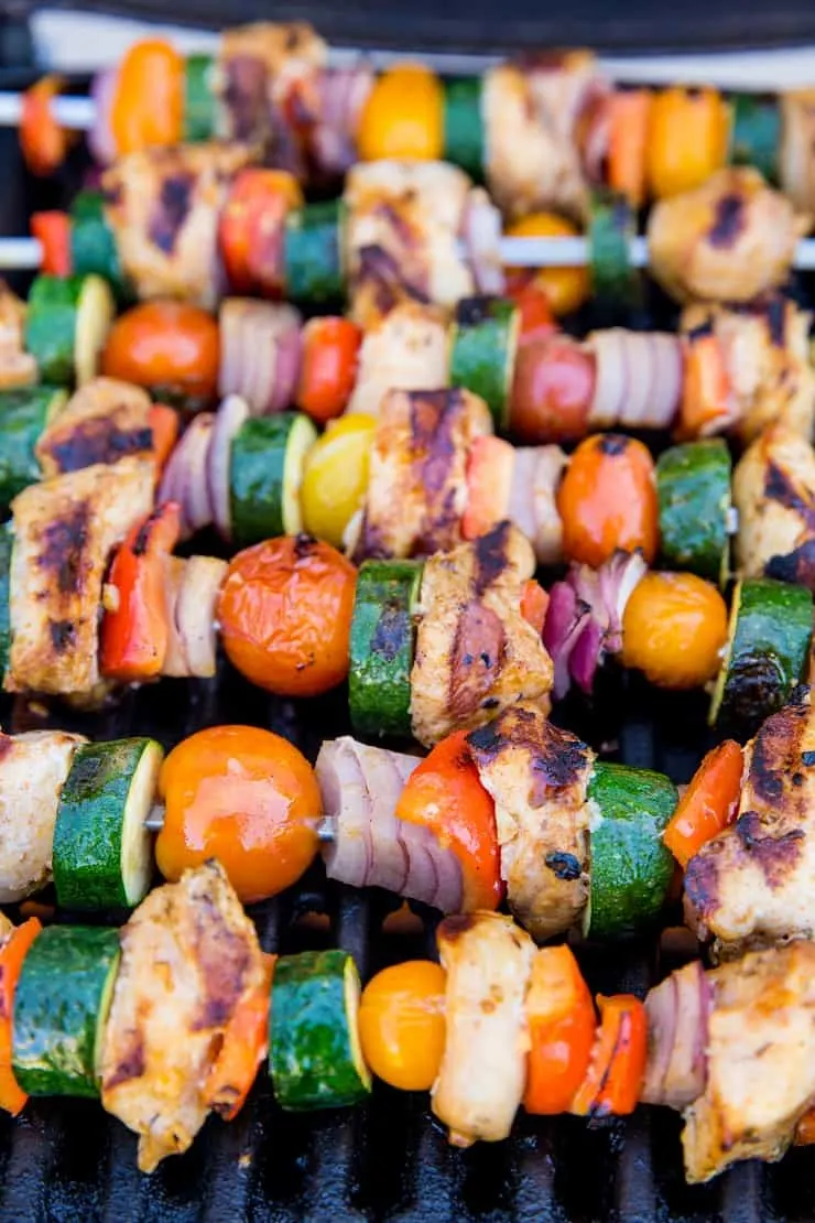 Grilled Chicken Kabobs with Vegetables - tasty marinated chicken for perfect grilling