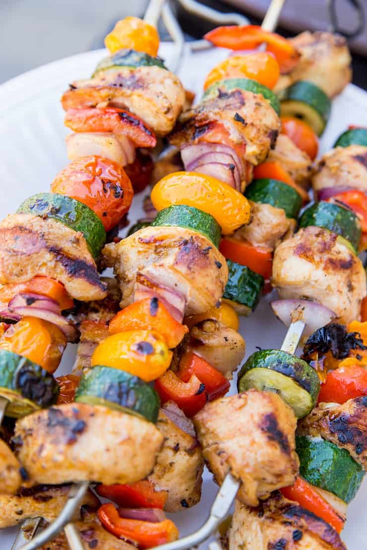 BBQ Chicken Skewers Recipe {Healthy Summer Grilling Recipe}