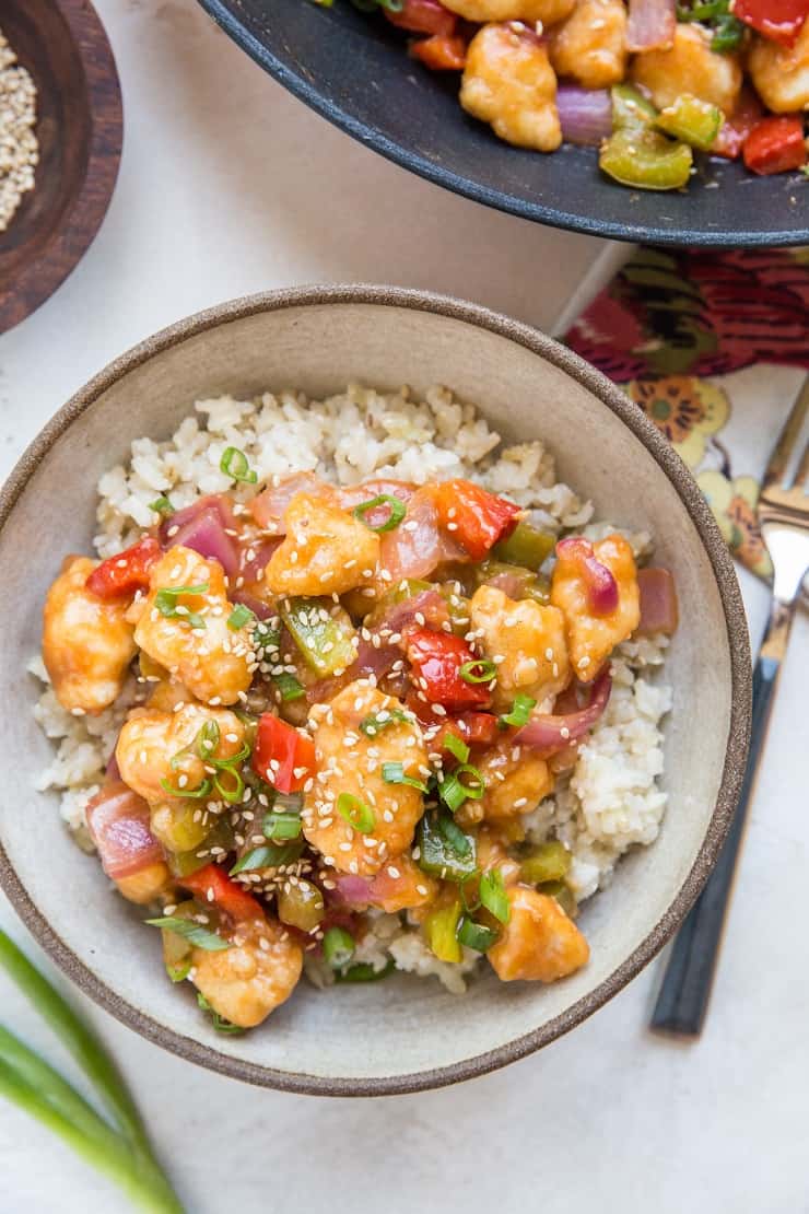 Healthy Sweet and Sour Chicken - gluten-free, refined sugar-free, soy-free and healthy