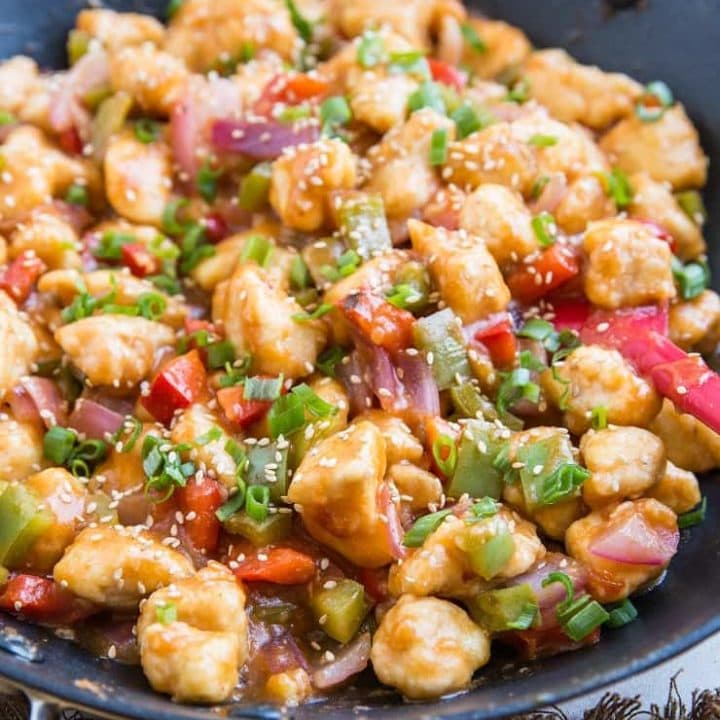 Grain-Free Sweet and Sour Chicken - a healthy Chinese takeout recipe made soy-free, refined sugar-free and paleo friendly