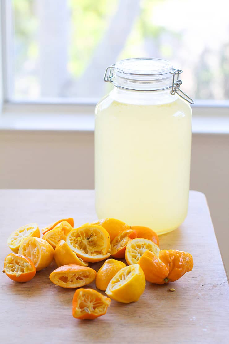 How to make lacto fermented lemonade with fresh lemon juice, whey, water and sugar