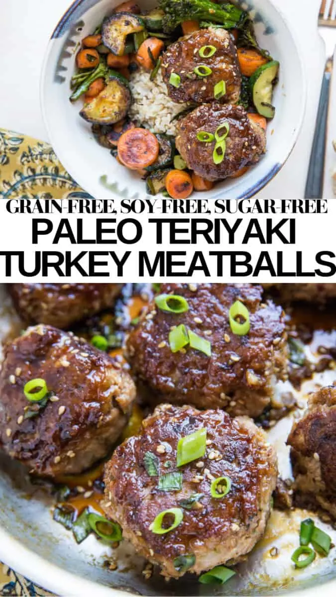 Teriyaki Turkey Meatballs - Paleo - soy-free, refined sugar-free, gluten-free, grain-free