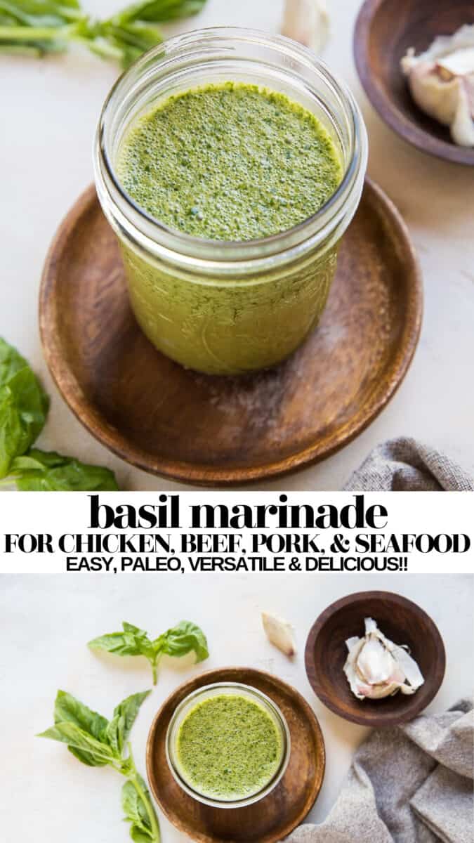 Basil Marinade for chicken, pork, beef, or seafood! paleo, easy, versatile and delicious!