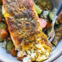 Easy Baked Cod Recipe with turmeric and paprika