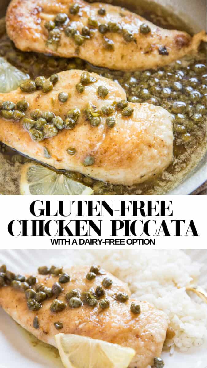 Gluten-Free Chicken Piccata (with a dairy-free option) - an easy healthy dinner recipe