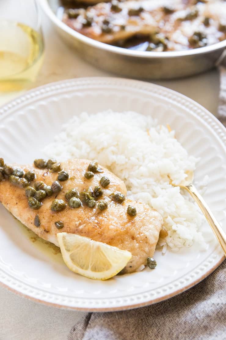 Gluten-Free Chicken Piccata - a quick and easy recipe for chicken piccata