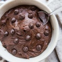 Healthy Gluten-Free Double Chocolate Edible Cookie Dough made grain-free with black beans! This nutritious dessert recipe is gluten-free, dairy-free, and refined sugar-free