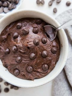 Healthy Gluten-Free Double Chocolate Edible Cookie Dough made grain-free with black beans! This nutritious dessert recipe is gluten-free, dairy-free, and refined sugar-free