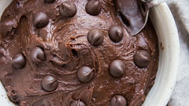 Healthy Gluten-Free Double Chocolate Edible Cookie Dough made grain-free with black beans! This nutritious dessert recipe is gluten-free, dairy-free, and refined sugar-free