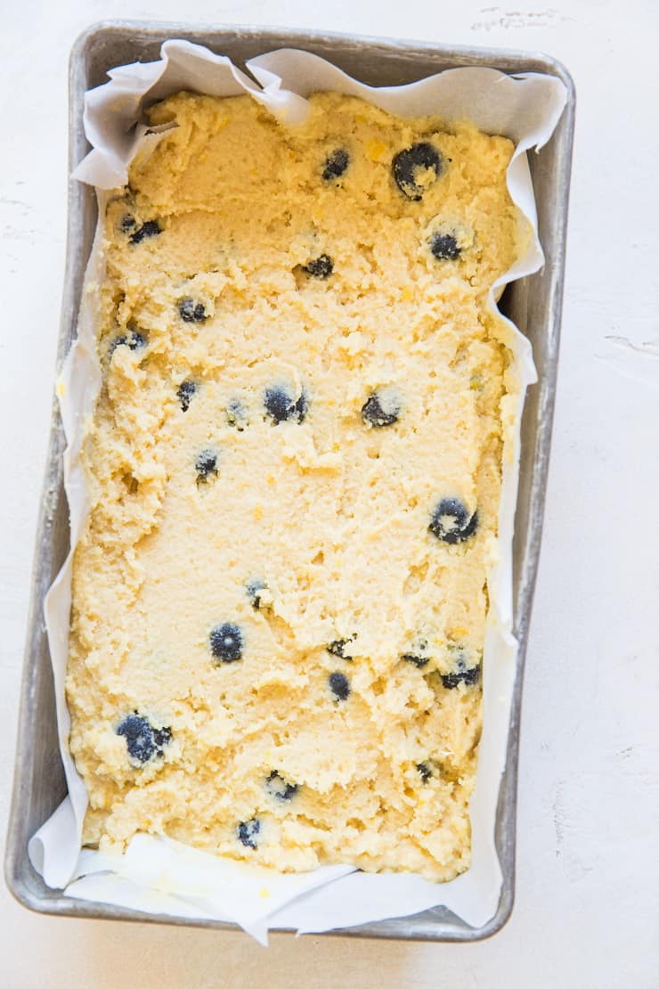 How to make paleo blueberry lemon bread