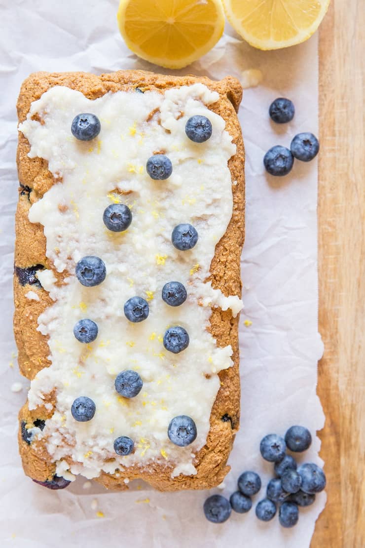 How to make paleo blueberry lemon bread