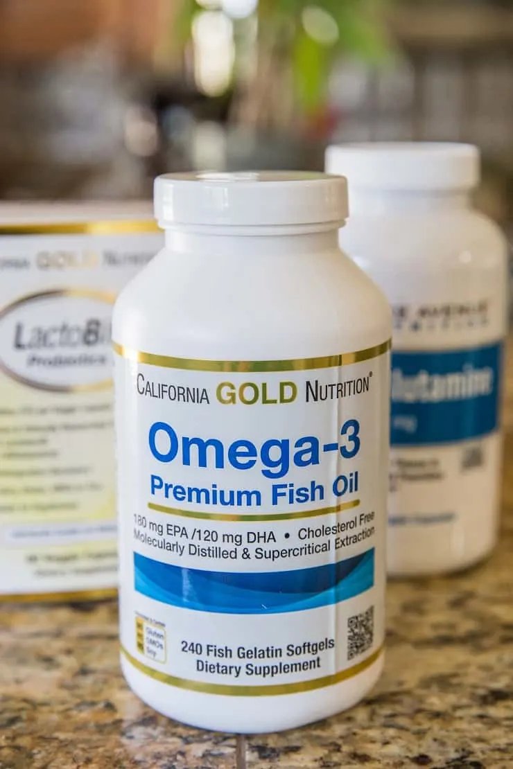 Omega-3 fish pills plus more supplements for gut health