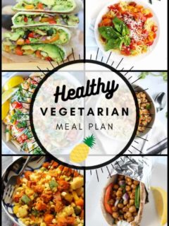 Healthy Vegetarian Meal Plan for week of 08.29.2020