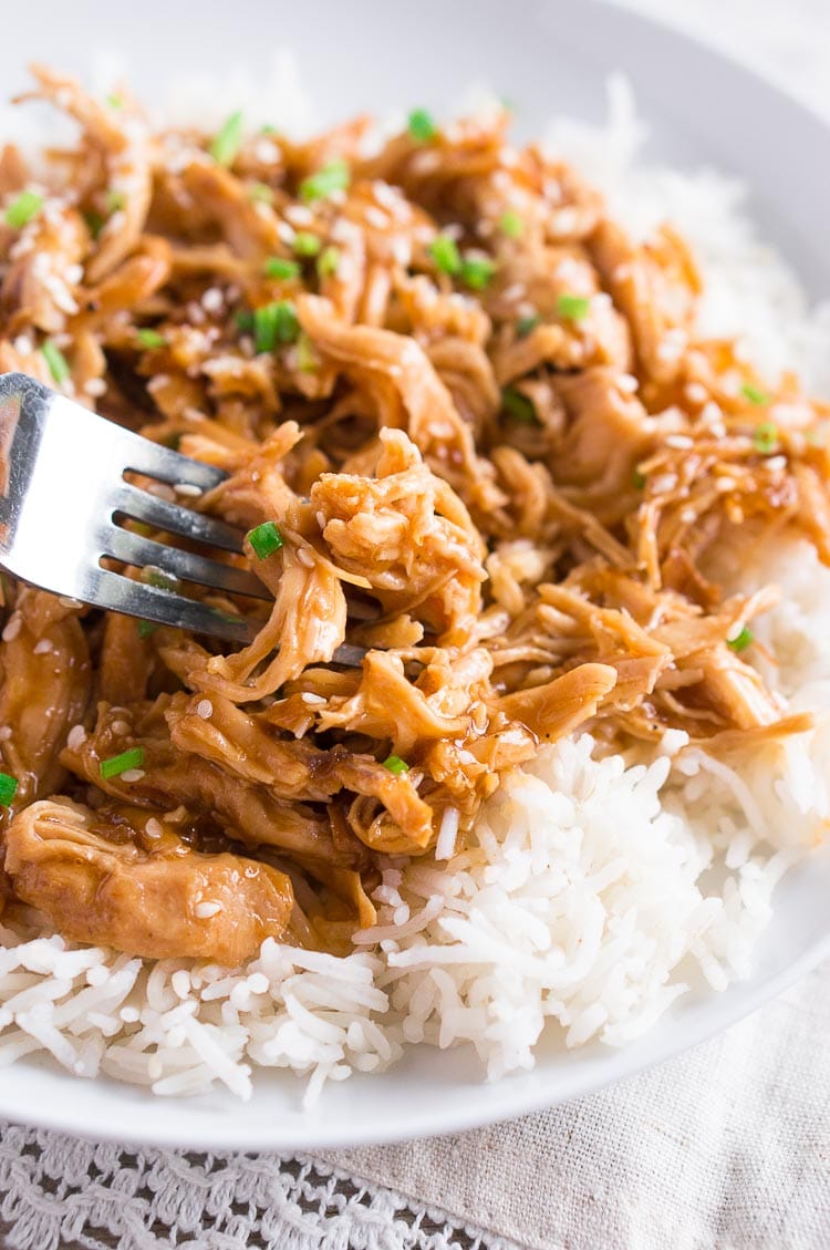 Instant Pot Honey Sesame Chicken from Delicious Meets Healthy - Tangy, sweet shredded chicken in a delicious sauce is marvelous for whipping up any night of the week! 