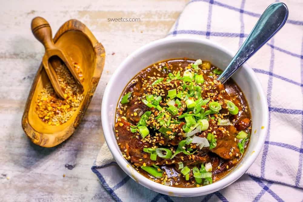 Skinny Mongolian Beef from Sweet C Designs - Sweet and sticky with a touch of heat, this healthier Mongolian beef recipe is a cinch to make in your pressure cooker! It’s paleo friendly and made healthier for those who love takeout-style food on the daily! 