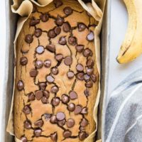 Chickpea Banana Bread - flourless gluten-free banana bread recipe made with garbanzo beans