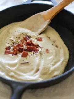 The Best Creamy Cauliflower Sauce to use on EVERYTHING - keto, paleo, whole30, healthy dairy-free 