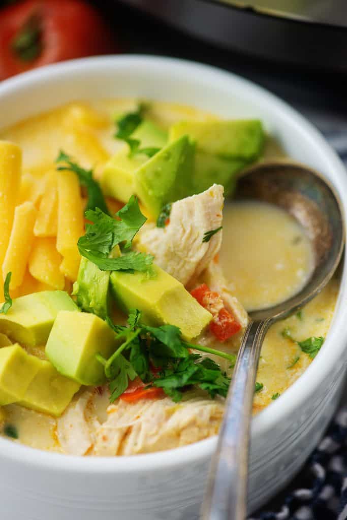 Chicken Fajita Soup from That Low-Carb Life - This CHICKEN FAJITA SOUP is made in the Instant Pot so it’s quick to throw together, but it tastes like it cooked all day. Fresh, flavorful, packed with veggies, and it’s keto friendly and low carb, too! 