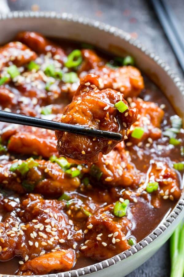 General Tso’s Chicken in the Instant Pot (Paleo) from Paleo Running Momma - Sweet, tangy, sticky healthier General Tso’s Chicken to rival your favorite takeout! This delicious approach is easy and better-than-takeout! 