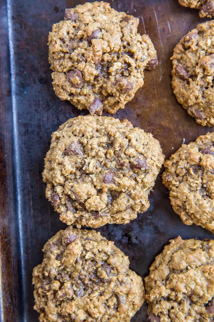 Gluten-Free Pumpkin Oatmeal Cookies - refined sugar-free healthy oatmeal cookie recipe