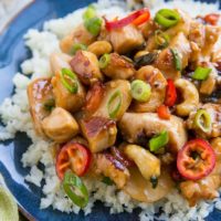 Healthy Kung Pao Chicken - soy-free, refined sugar-free, gluten-free, and delicious