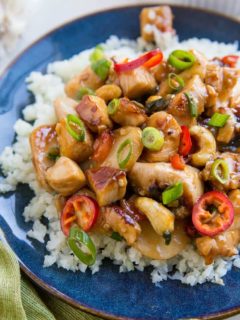 Healthy Kung Pao Chicken - soy-free, refined sugar-free, gluten-free, and delicious