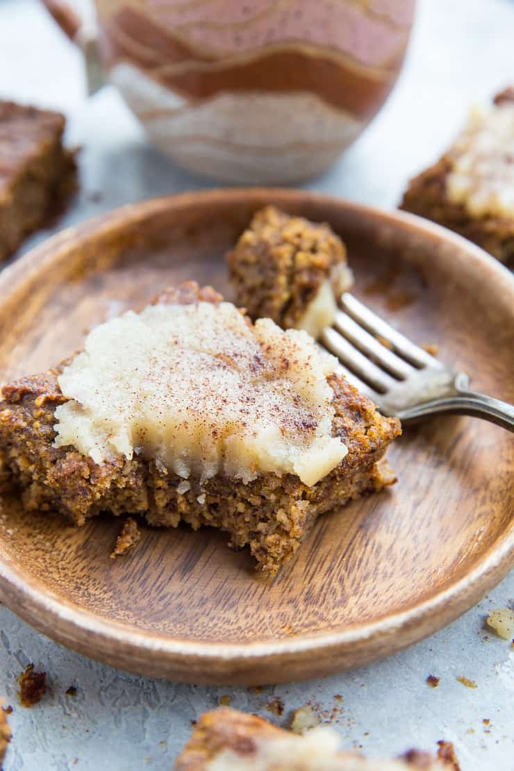 Healthy Grain-Free Pumpkin Cake with Maple Glaze - gluten-free, refined sugar-free, dairy-free, healthy cake recipe