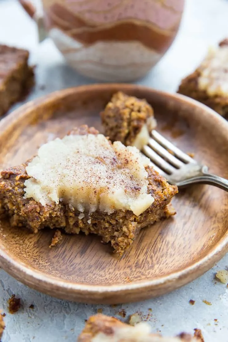 Healthy Grain-Free Pumpkin Cake with Maple Glaze - gluten-free, refined sugar-free, dairy-free, healthy cake recipe