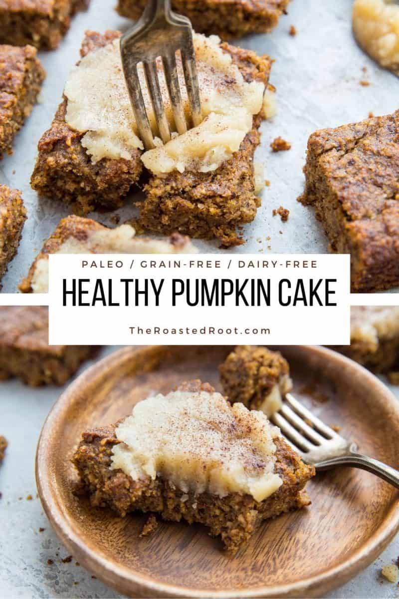 Healthy Grain-Free Paleo Pumpkin Cake with Maple Glaze - gluten-free, refined sugar-free, dairy-free, healthy cake recipe. Paleo Pumpkin Cake recipe made with almond flour #healthy #pumpkin #pumpkinspice #glutenfree #grainfree #breakfast #dessert #recipe