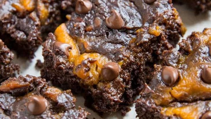 Gluten-Free Pumpkin Swirl Brownies with coconut sugar - a paleo grain-free option included in the recipe. Naturally sweetened healthy brownies recipe