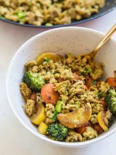 Turmeric Ginger Ground Turkey Bowls - whole30, paleo, AIP, keto, low-carb, low-fodmap, healthy and delicious!