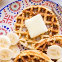 4-Ingredient Banana Waffles made with coconut flour - grain-free, dairy-free, paleo, delicious!