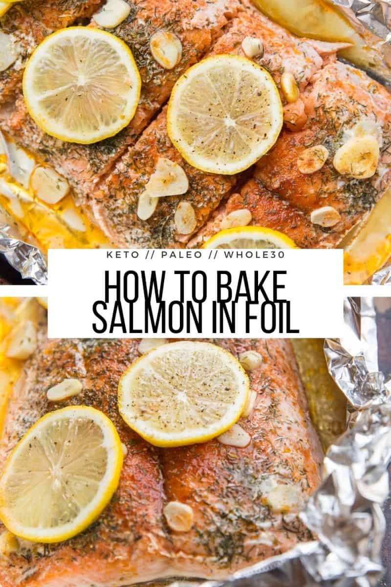 Salmon Baked in Foil with garlic and lemon - an easy healthy dinner recipe that is low-carb, paleo, and whole30