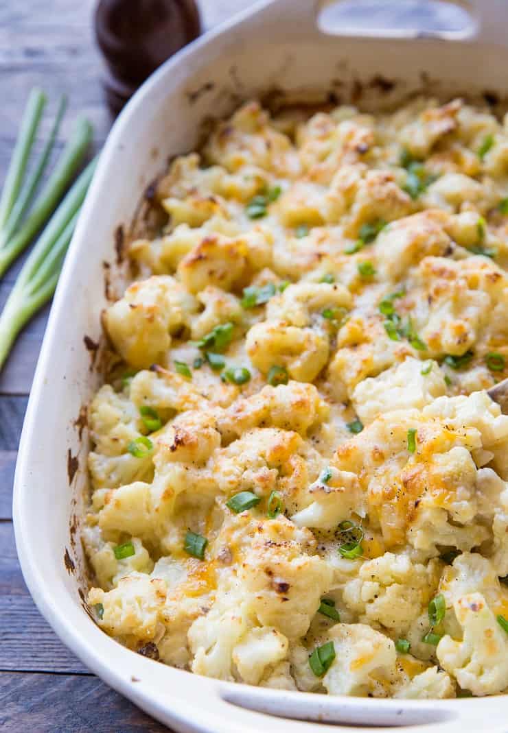 Cheesy Creamy Keto Cauliflower Casserole is a low-carb side dish great for any feast