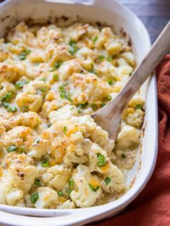 Creamy Keto Cauliflower Casserole - an easy casserole recipe for a marvelous side dish for any occasion! Gluten-free and grain-free.