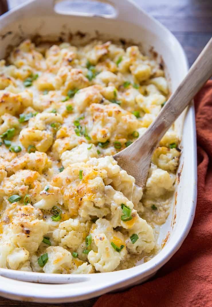 Creamy Keto Cauliflower Casserole - an easy casserole recipe for a marvelous side dish for any occasion! Gluten-free and grain-free.